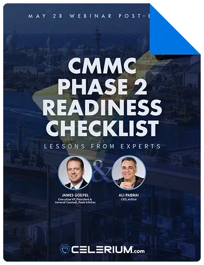 Celerium's CMMC Phase 2 Readiness Checklist