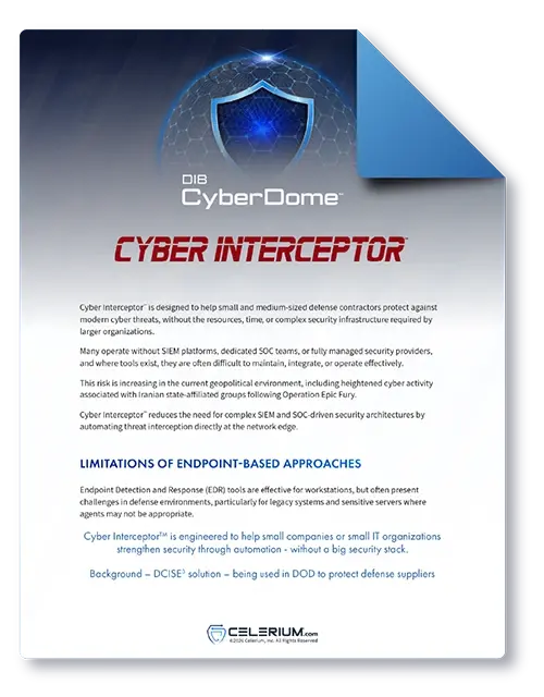 DIB Cyber Interceptor Product Overview