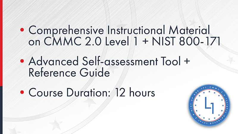 CMMC Insights: Foundations Level 1 & NIST SP 800-171 Suppliers Course