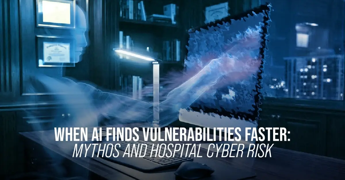 When AI Finds Vulnerabilities Faster: Mythos and Hospital Cyber Risk